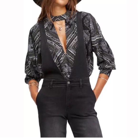 NWT Free People Bohemian Tunic Keyhole Blouse - Picture 4 of 8